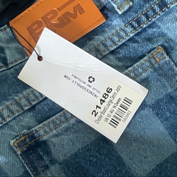 Princess Polly Checkered Jeans Size 12 - Picture 4 of 5